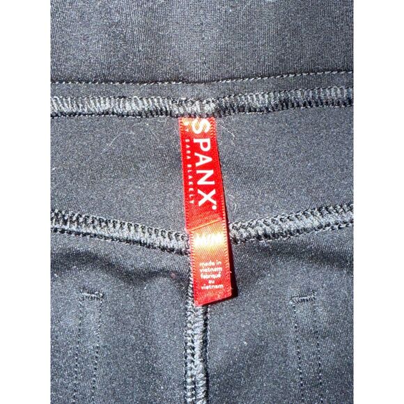 Spanx The Perfect Black Pant Ankle Stretch Medium Legging Ponte Soft Knit Pocket - Picture 13 of 16